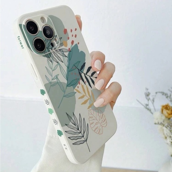 ⚠️Clearance iPhone 15/Pro/Pro Max Leaf Pattern Floral Phone Case - Picture 2 of 2
